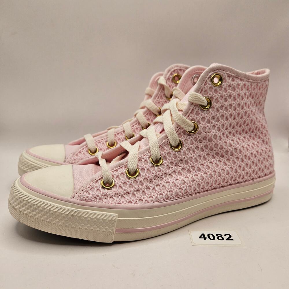 CONVERSE WOMEN'S 7.5 CHUCK TAYLOR ALL STAR HI SUGAR BERRY PINK KNIT NWOB A13643F